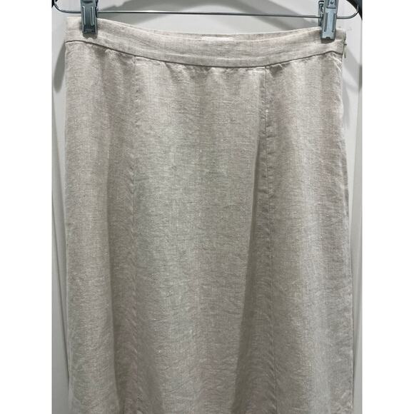 Aritzia Wilfred Chariot High-Waisted Linen Midi Skirt Sz 4 - Picture 4 of 8
